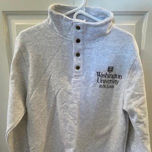 WashU Quarter Button-Up Sweatshirt Women's Small